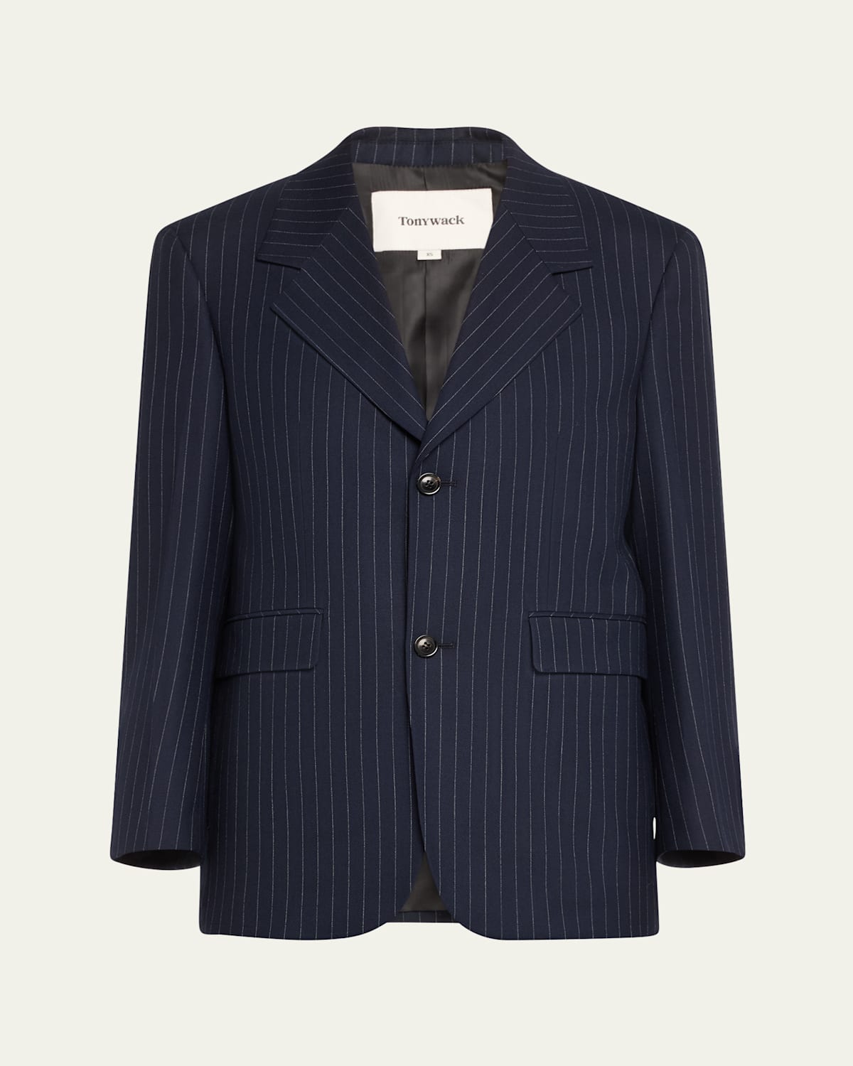Oversized Pinstripe Wool Jacket
