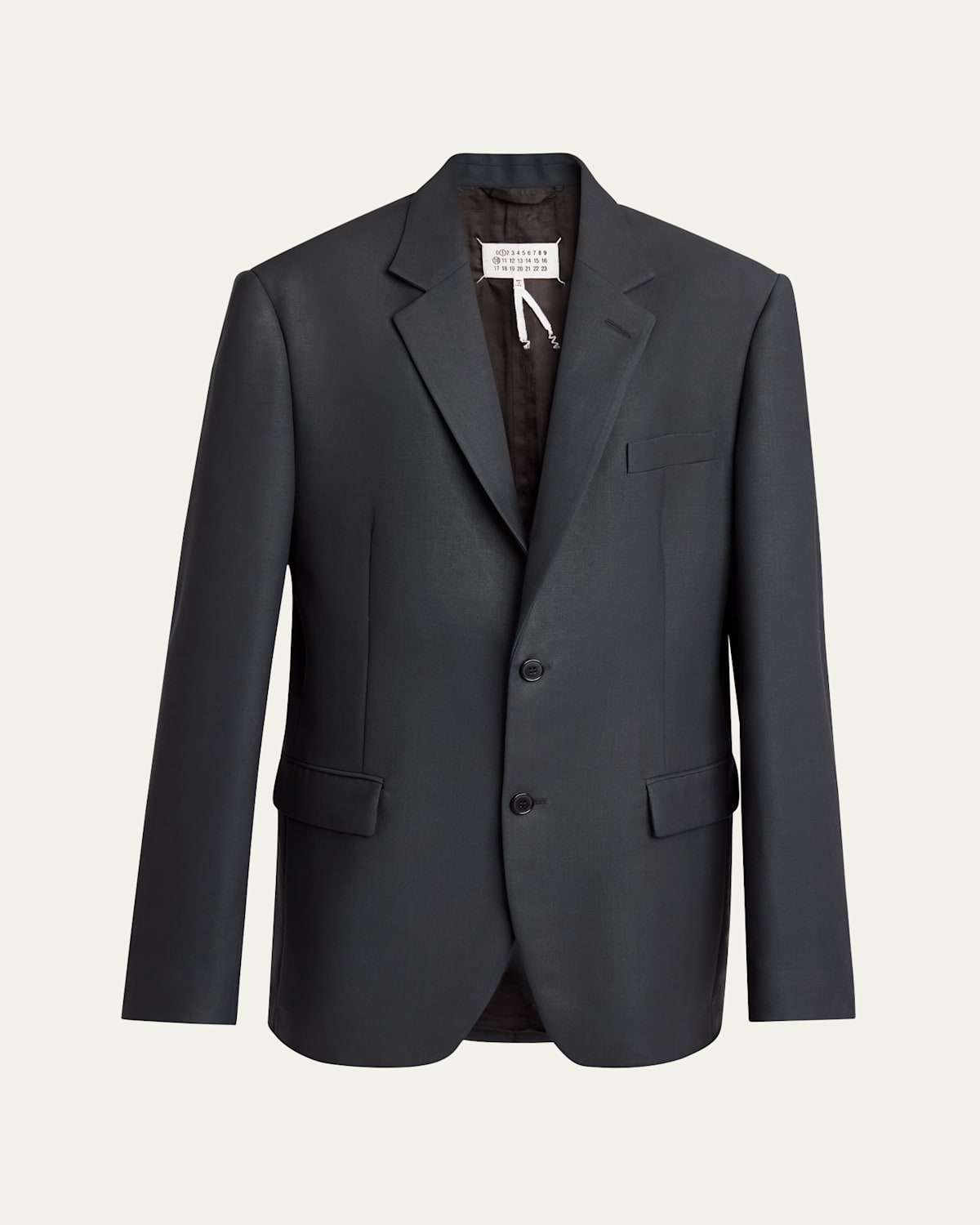 Maison Margiela Mohair-wool Blend Suit Coat In Black In Midnightb