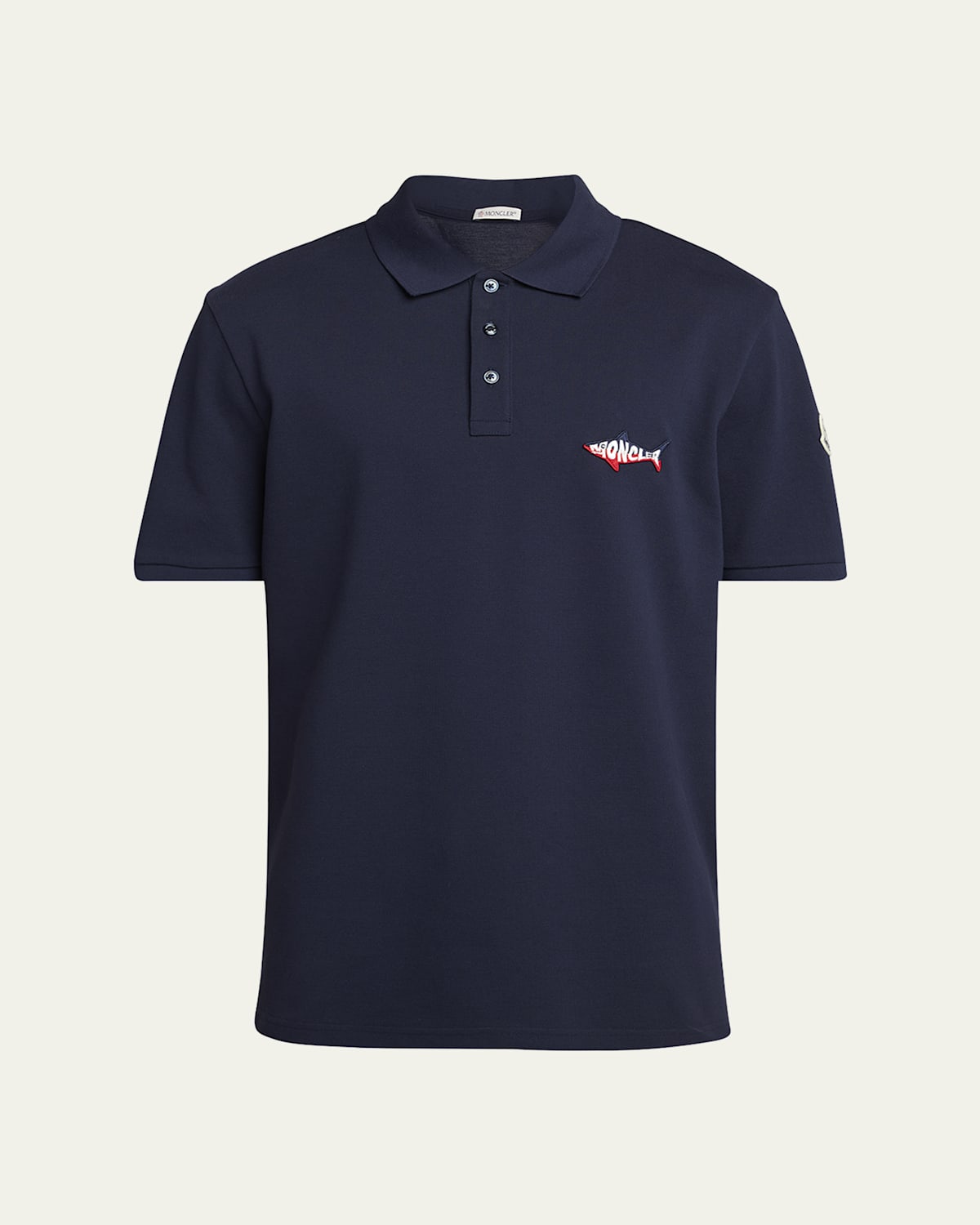 Moncler Men's Shark Pique Polo Shirt