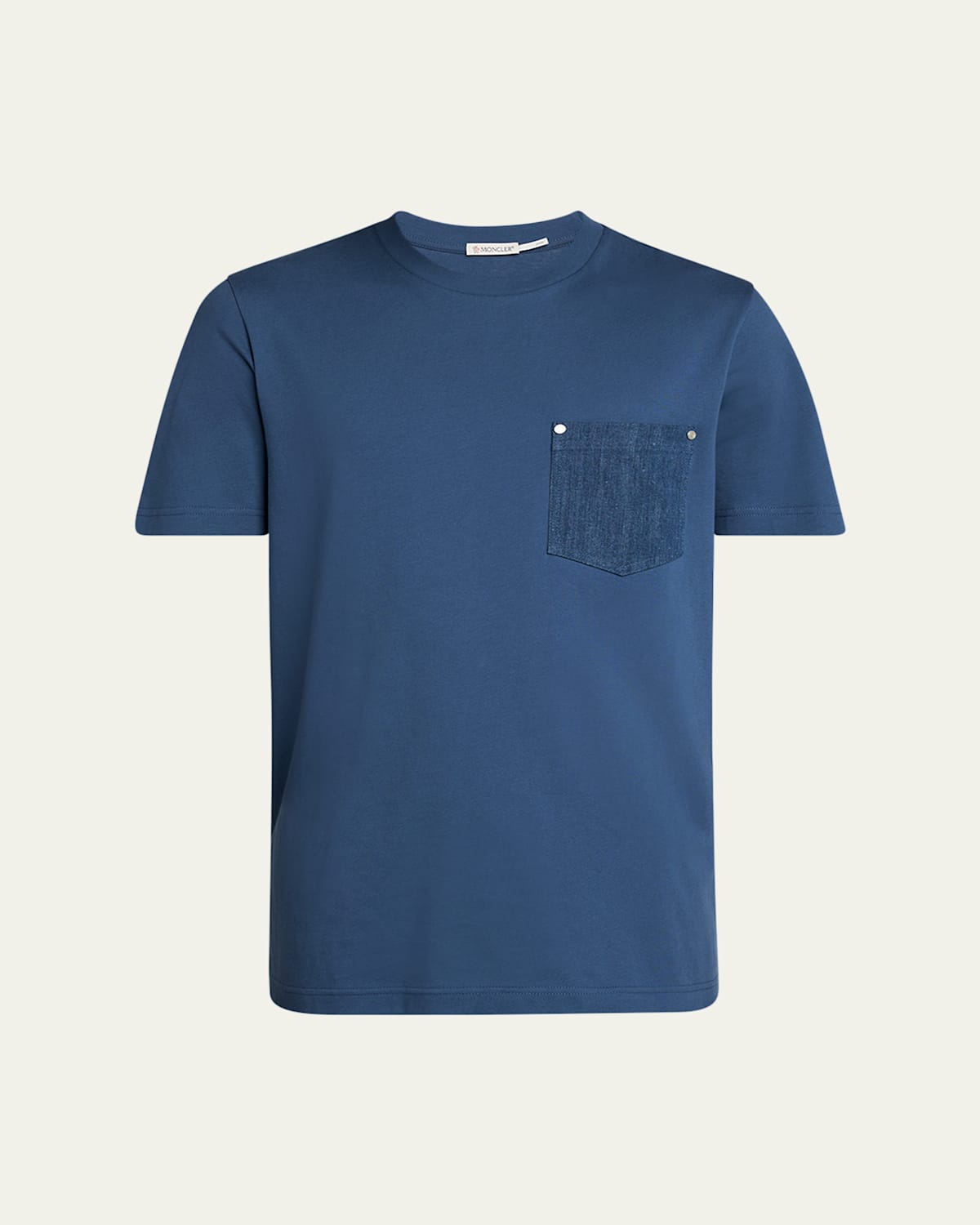 Men's T-Shirt with Denim Pocket