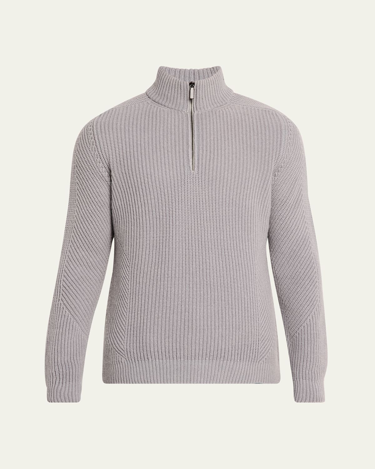 Men's Redon Stonewashed Cashmere Half-Zip Sweater