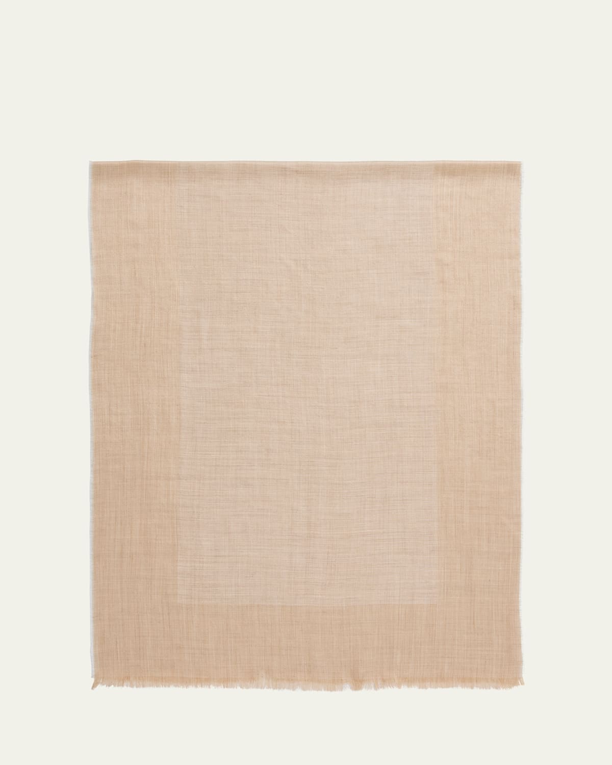 Max Mara Eyelash Trim Wool Scarf In Albino