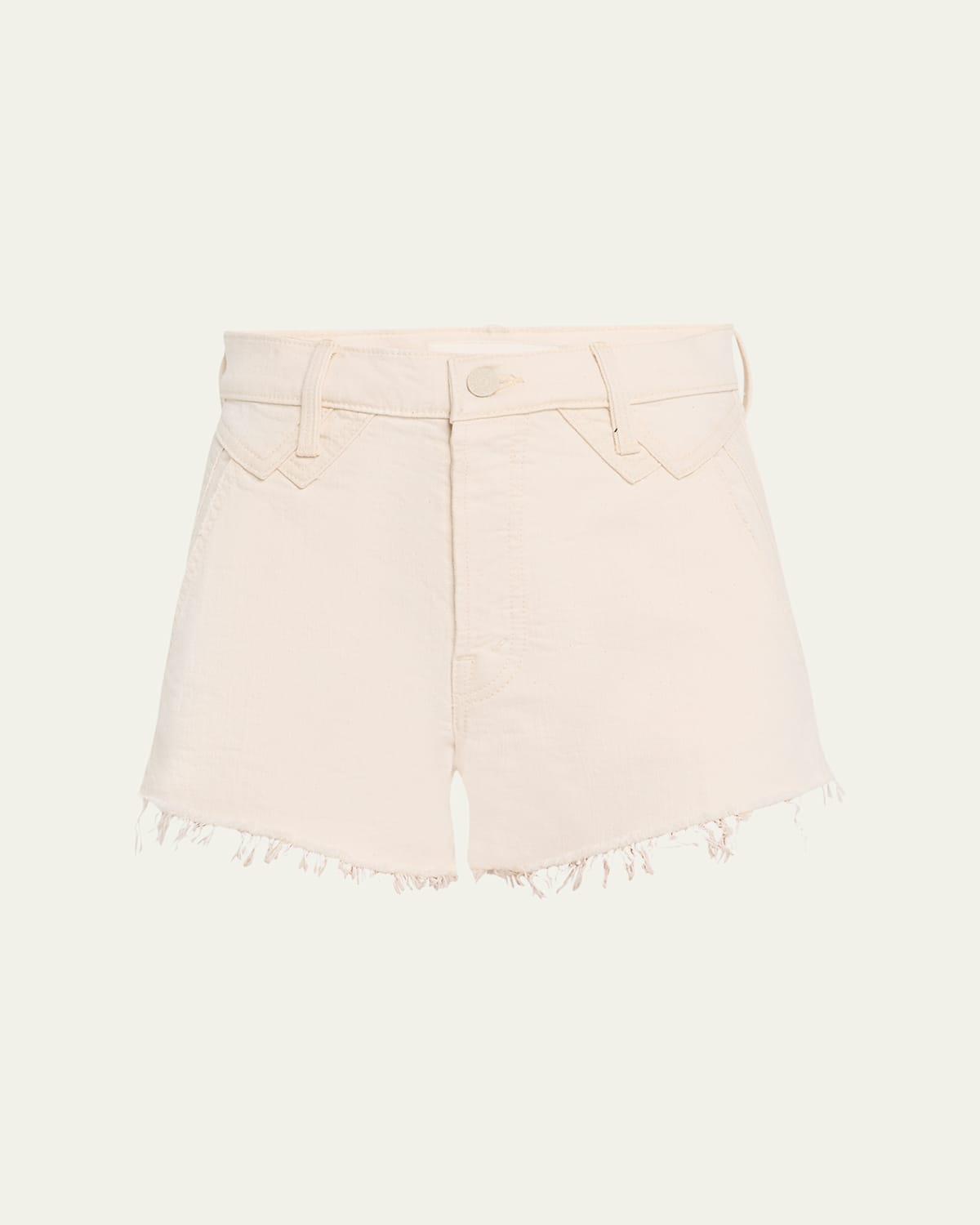 MOTHER THE ROCKY TOMCAT KICK FRAY DENIM SHORTS 