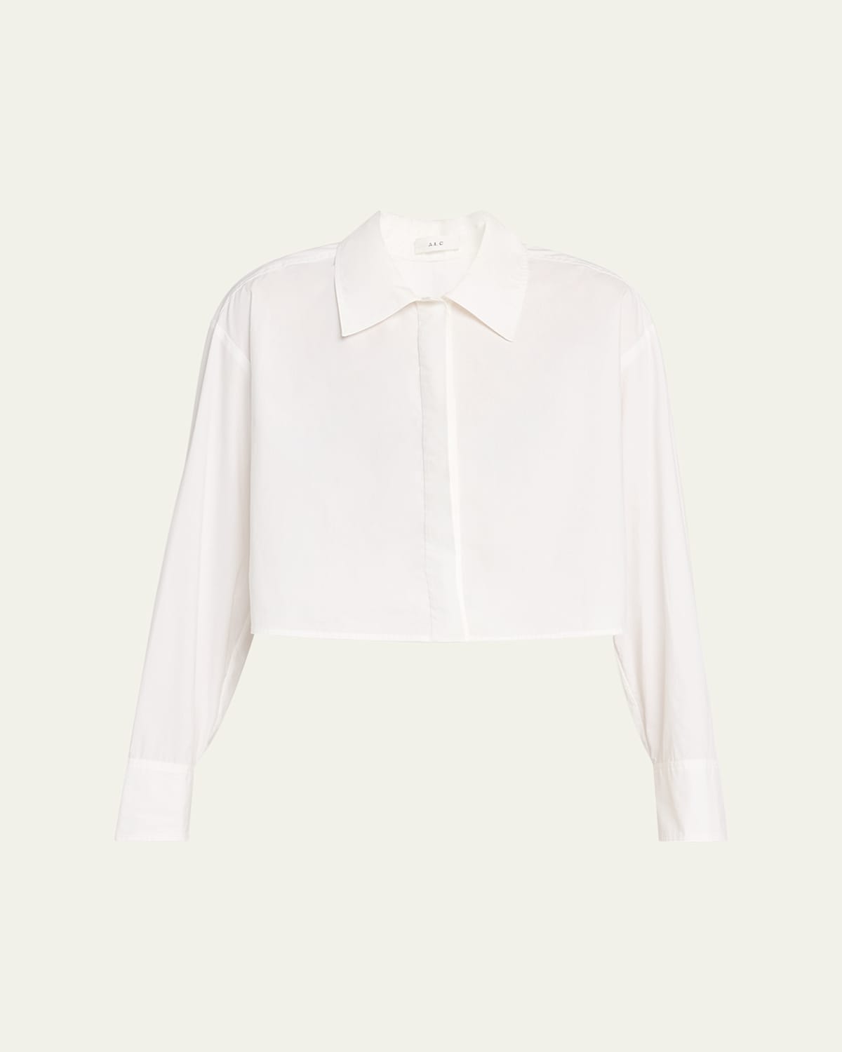 A.L.C MAUDE CROPPED BUTTON-FRONT TOP 