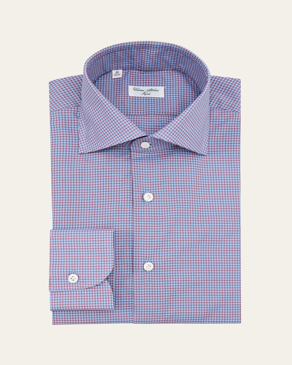 Men's Cotton Micro-Check Sport Shirt