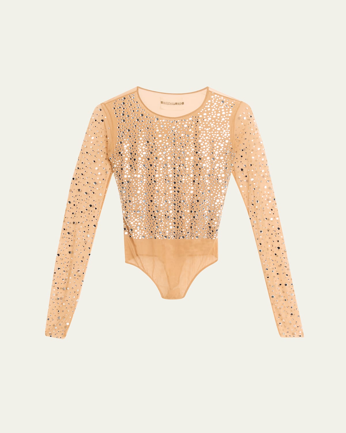 Des Phemmes Embellished Long-Sleeve Bodysuit