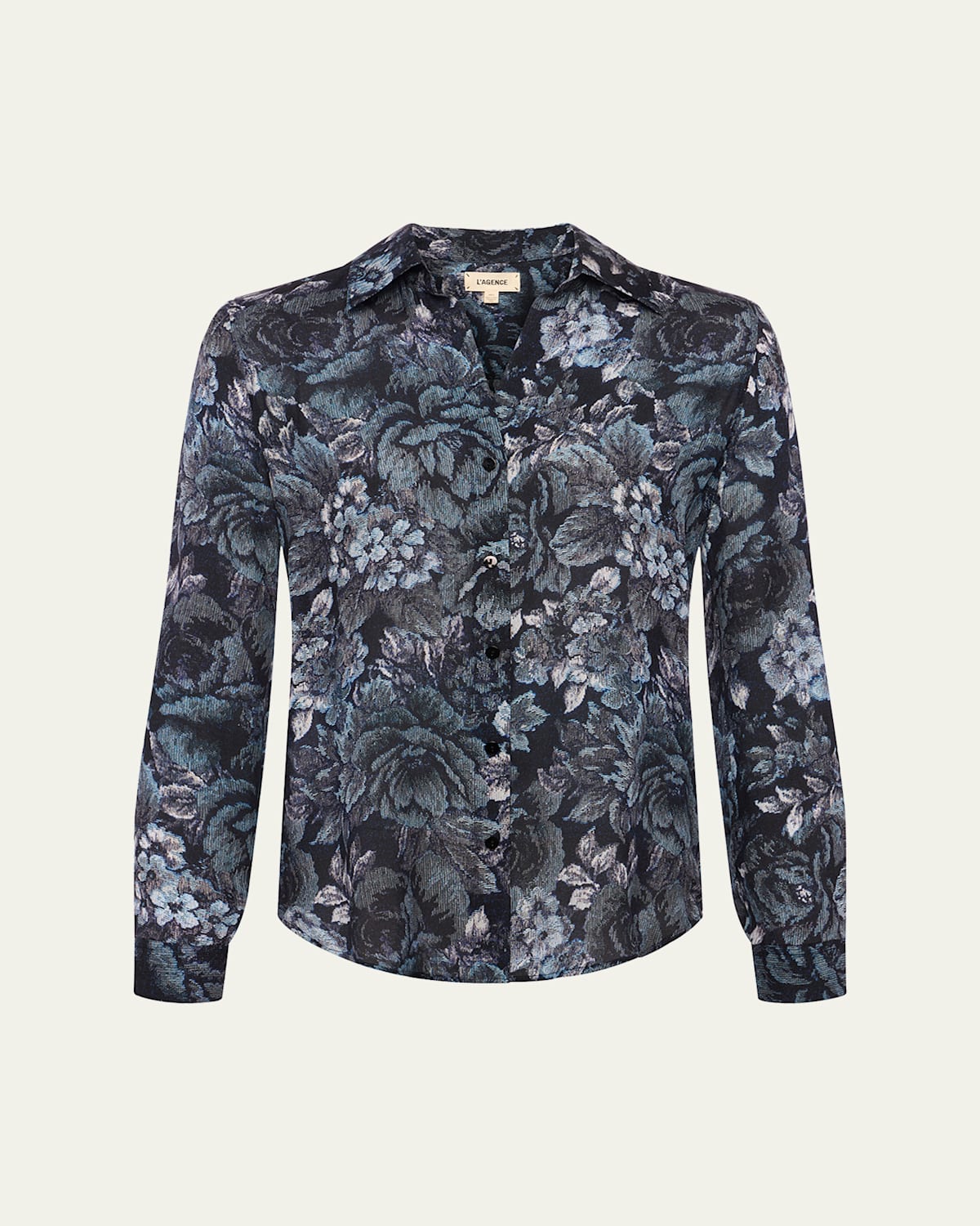 L AGENCE NINA FLORAL SILK BLOUSE 