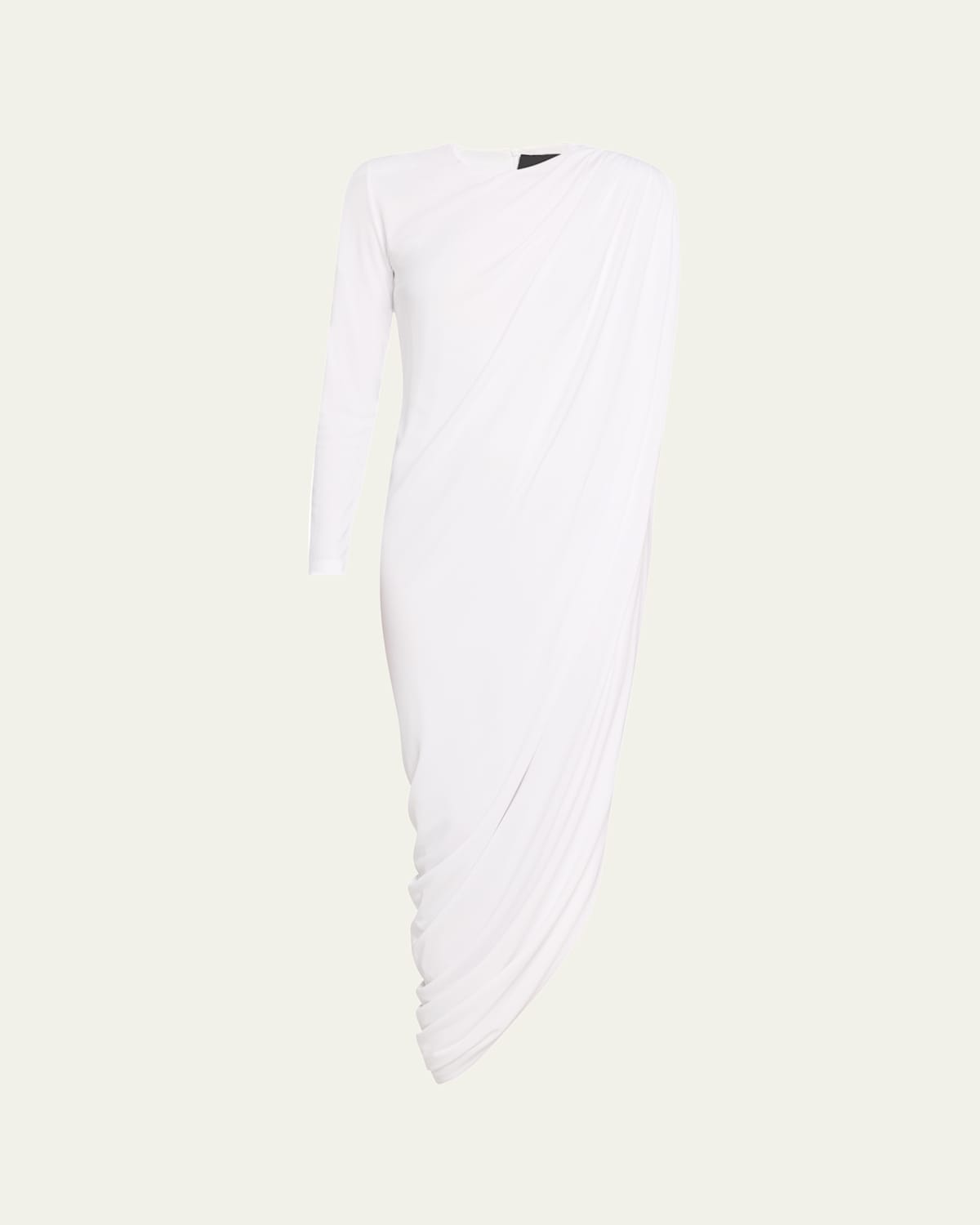 Asymmetric Draped Jersey Dress