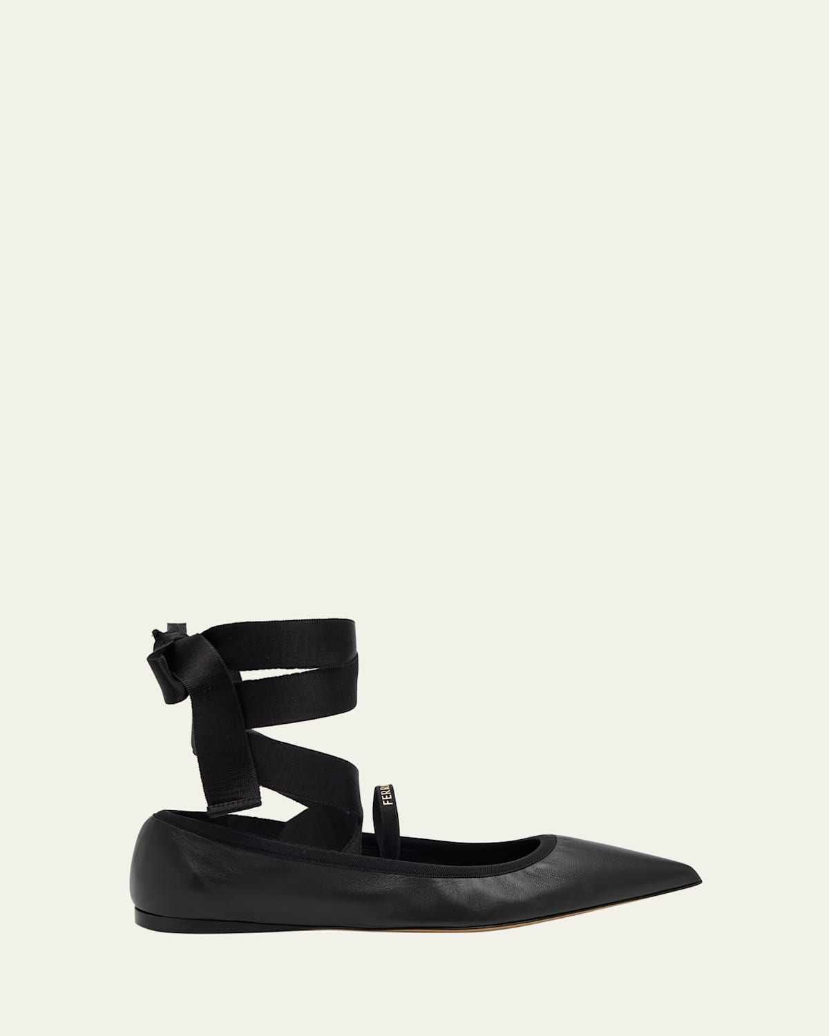 Ferragamo Carice Lace-up Ballerina Flats