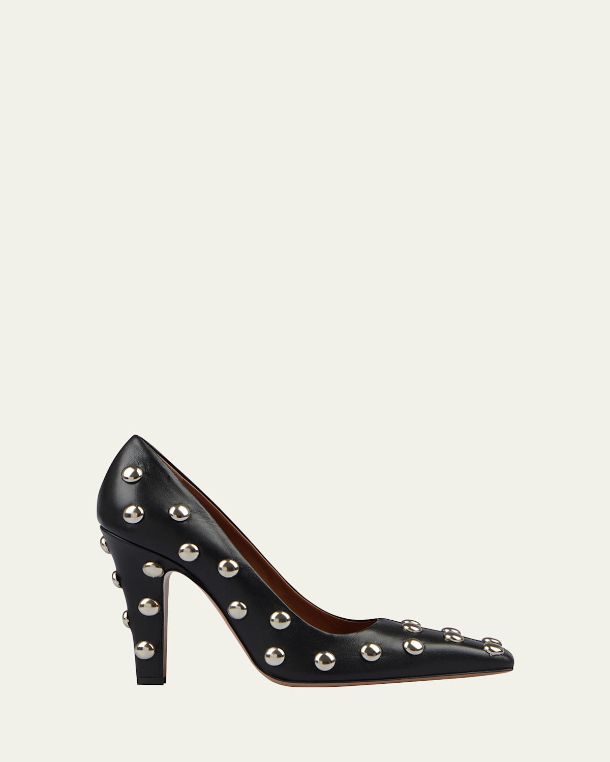 Paris Texas Belle Studded Leather Pumps In Black