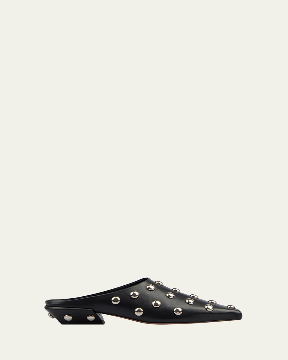 Paris Texas Studded Pointed Toe Mule In Black