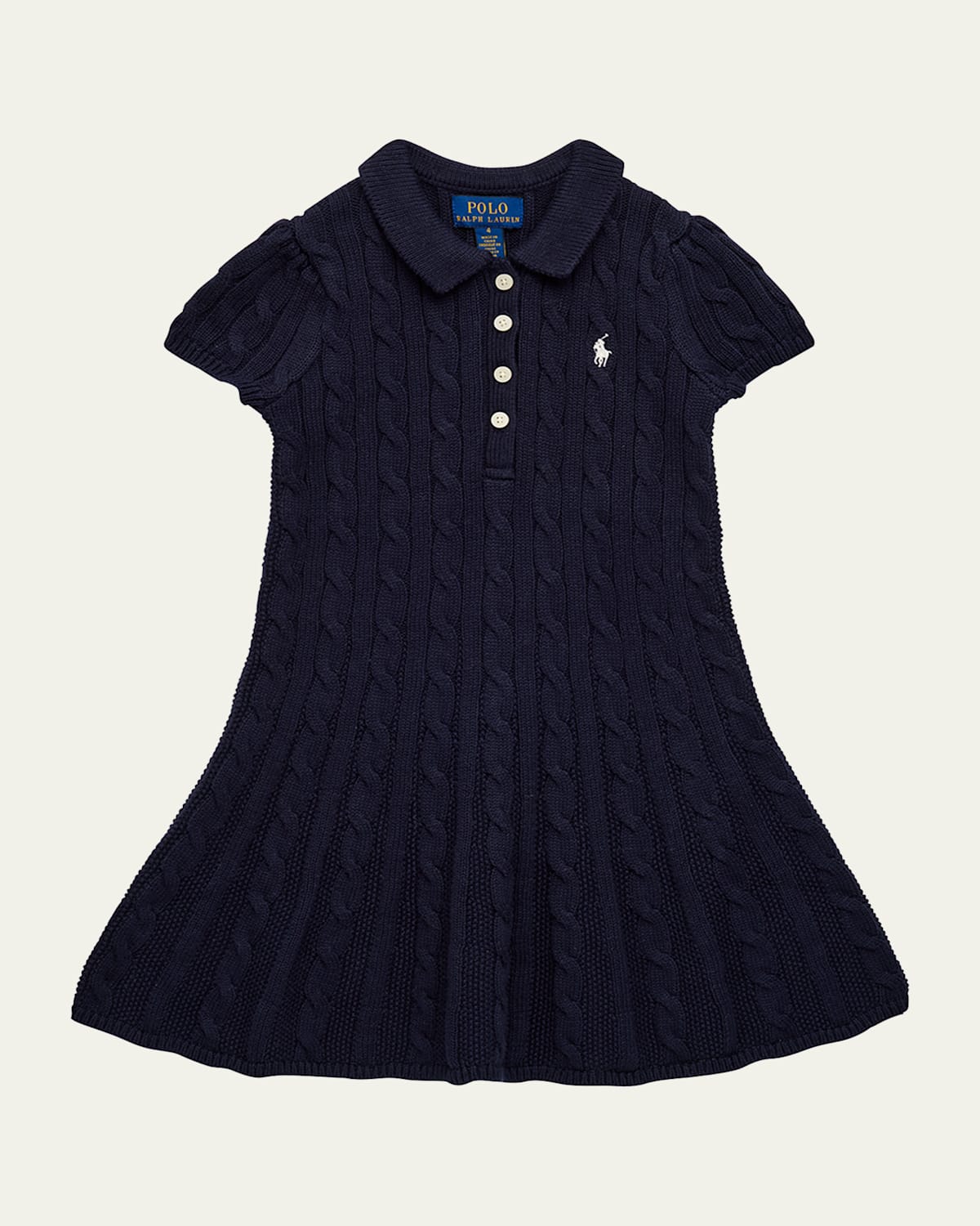 Ralph Lauren Kids' Girl's Cable Knit Sweater Dress