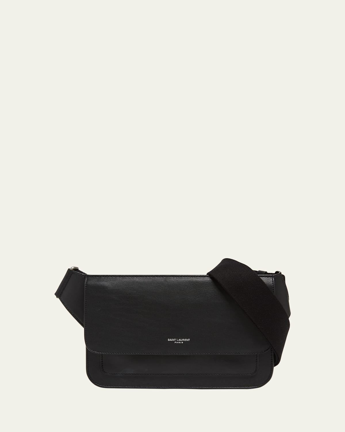 Saint Laurent Men's New Line Leather Belt Bag In Sac Belt Bag New Line
