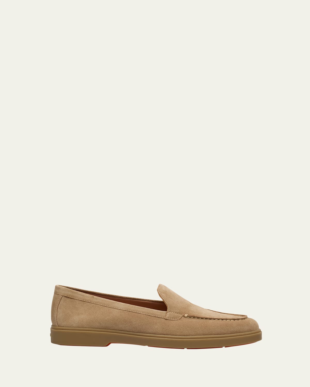 Santoni Yaltamoc Suede Slip-on Loafers In Light Brown