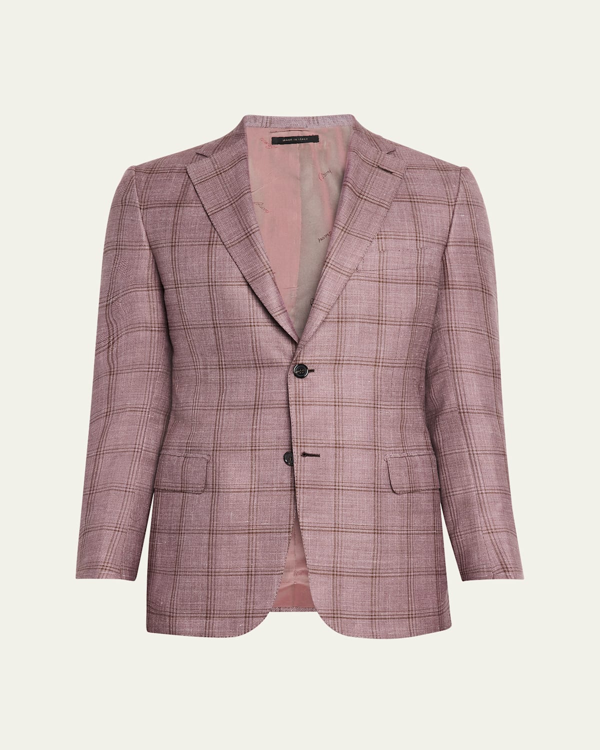 Brioni Men's Tonal Plaid Sport Coat In Lacquer