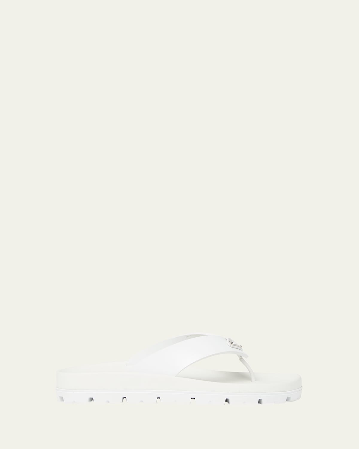 PRADA RUBBER THONG SLIDE SANDALS 
