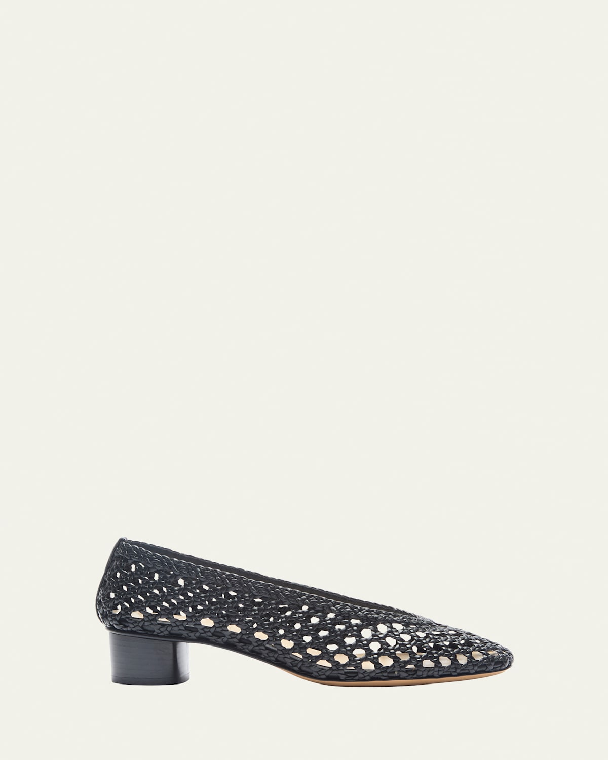 Le Monde Beryl Woven Leather Ballerina Pumps
