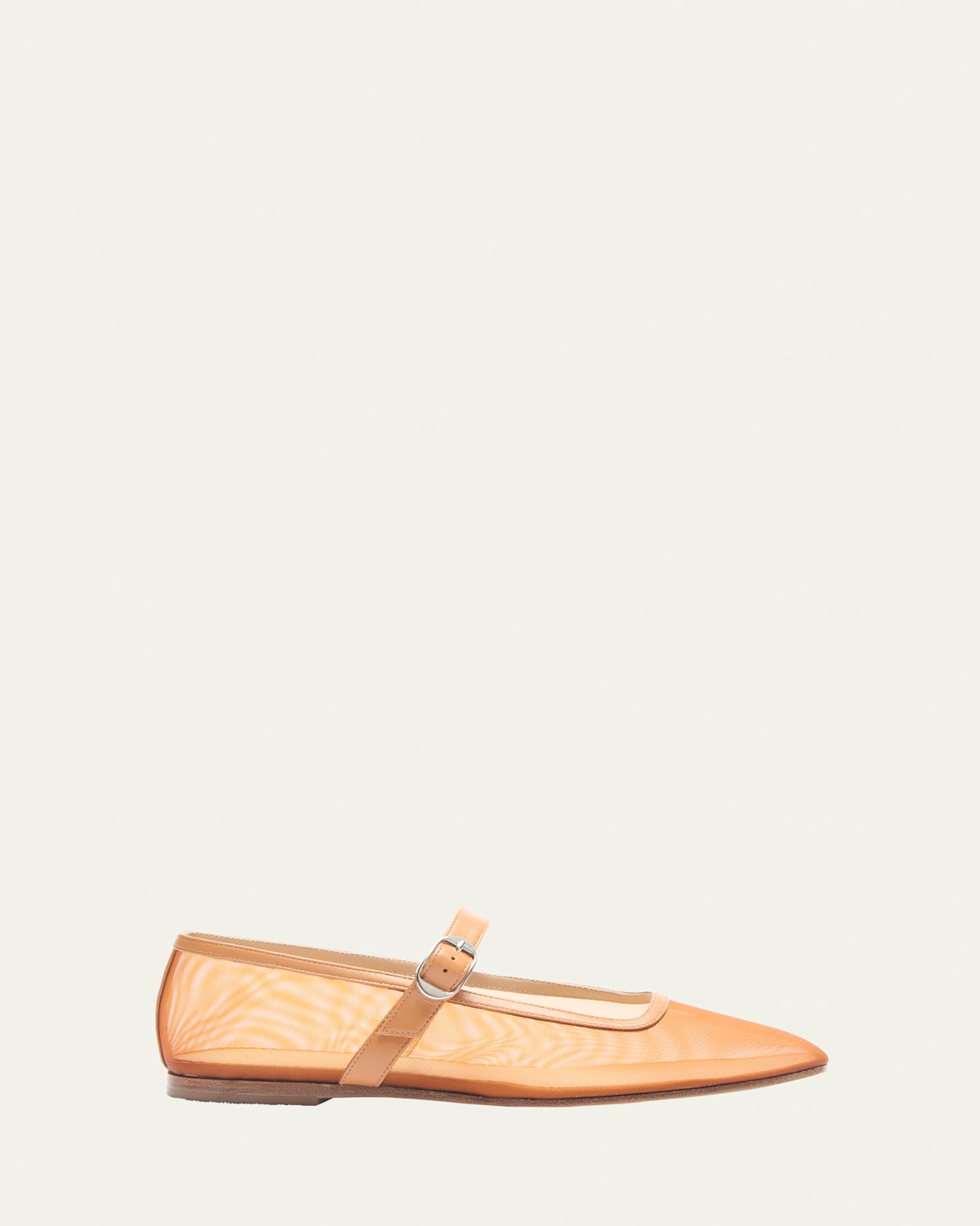 LE MONDE BERYL MESH MARY JANE BALLERINA FLATS 
