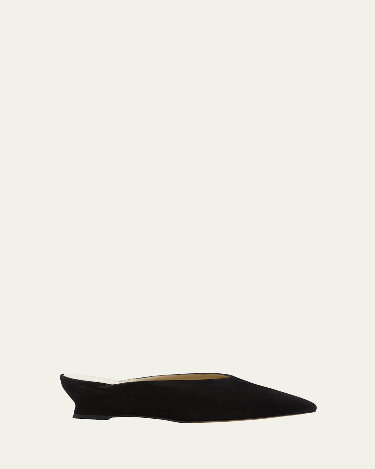 Le Monde Beryl Suede Micro-Wedge Ballerina Mules