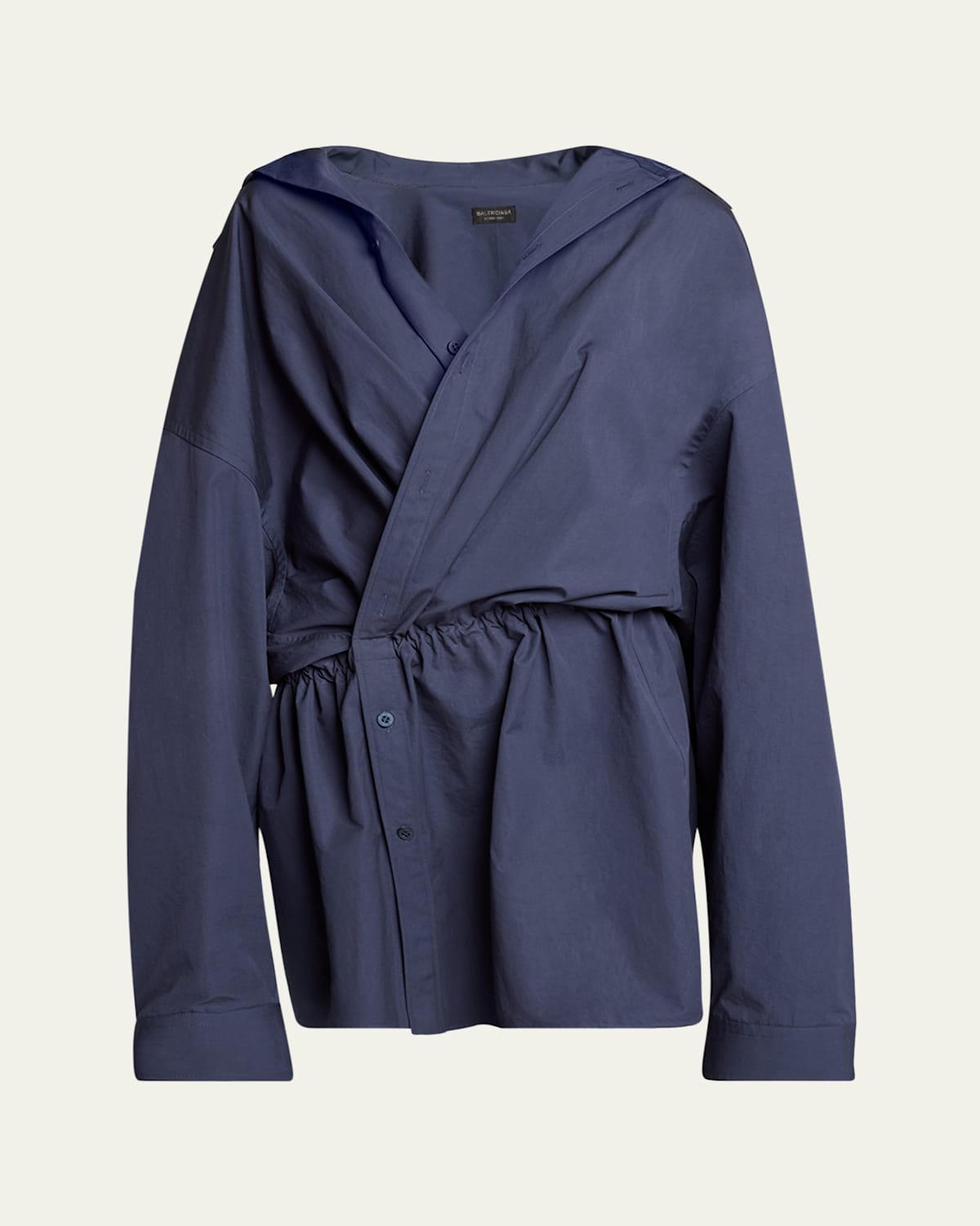 Mini Poplin Asymmetric Dress