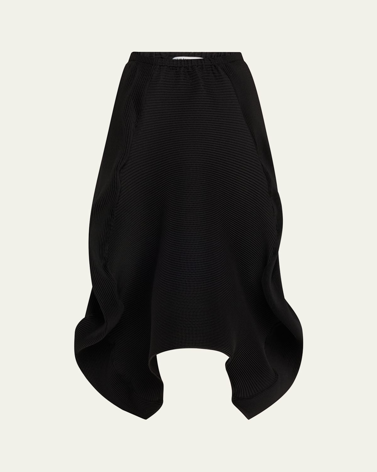 Shop Melitta Baumeister Wavy Ripple Midi Skirt In Black