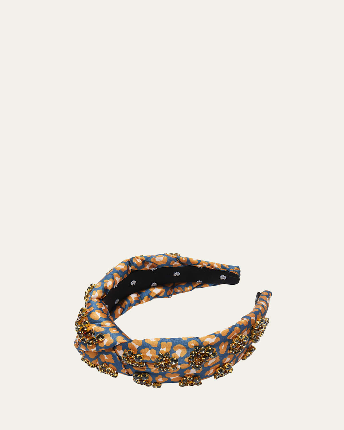 Lele Sadoughi Knotted Leopard Embellished Headband In Leopard