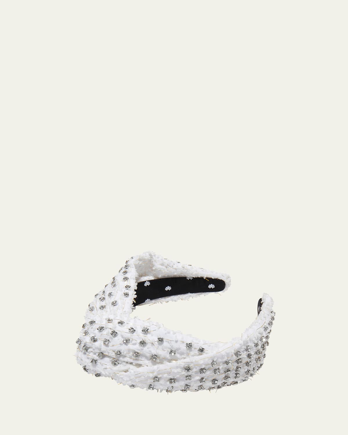 Lele Sadoughi Greta Embellished Headband In Ivory