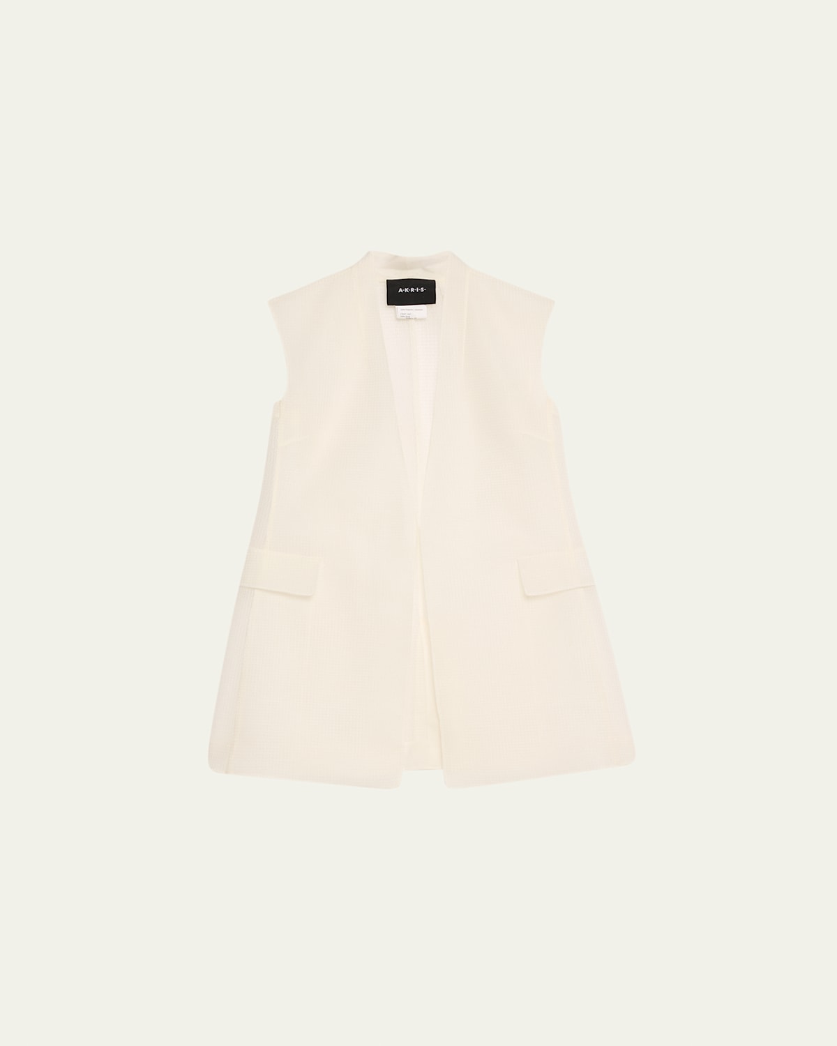Akris Artina Techno Grid Vest In Pure White