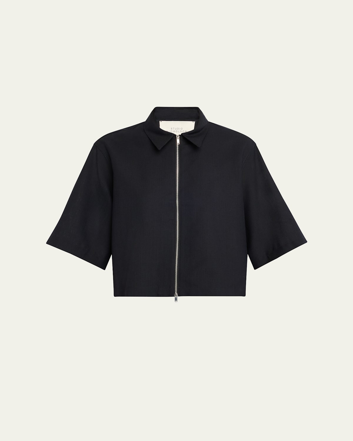 【即納】 Zip Nicholson Studio Through Navy Darkest In Shirt Wool トップス