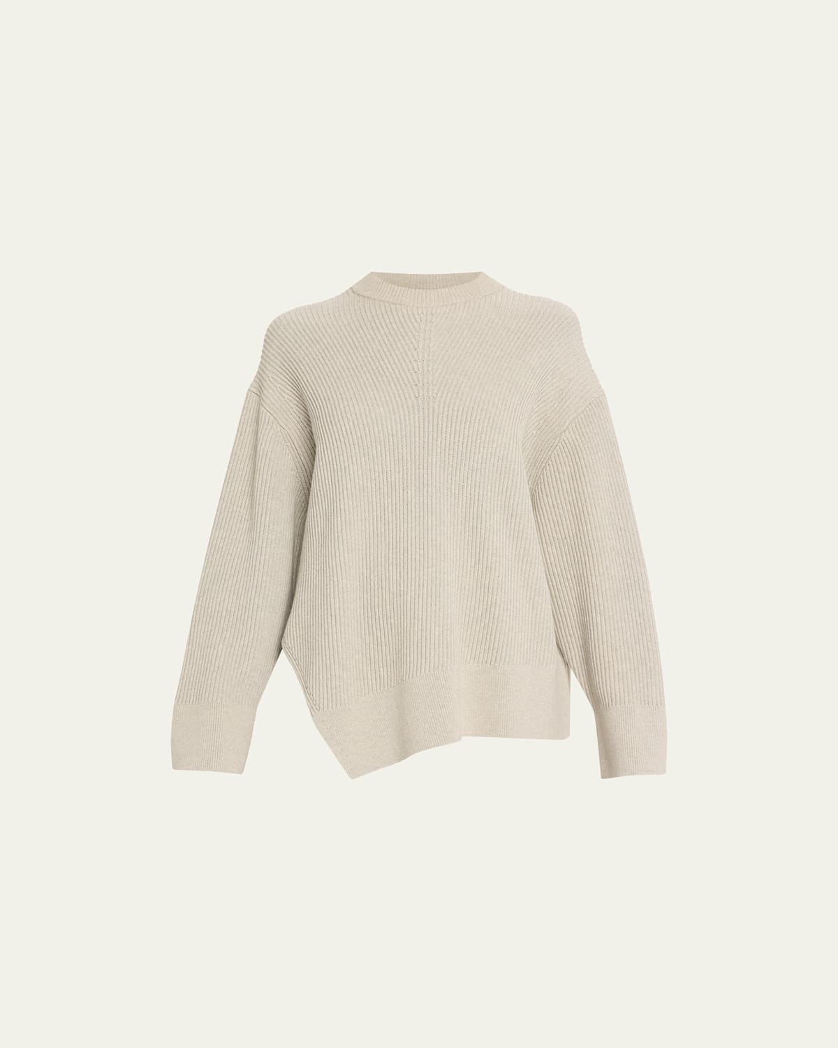 STUDIO NICHOLSON ASYMMETRIC RIBBED SWEATER 