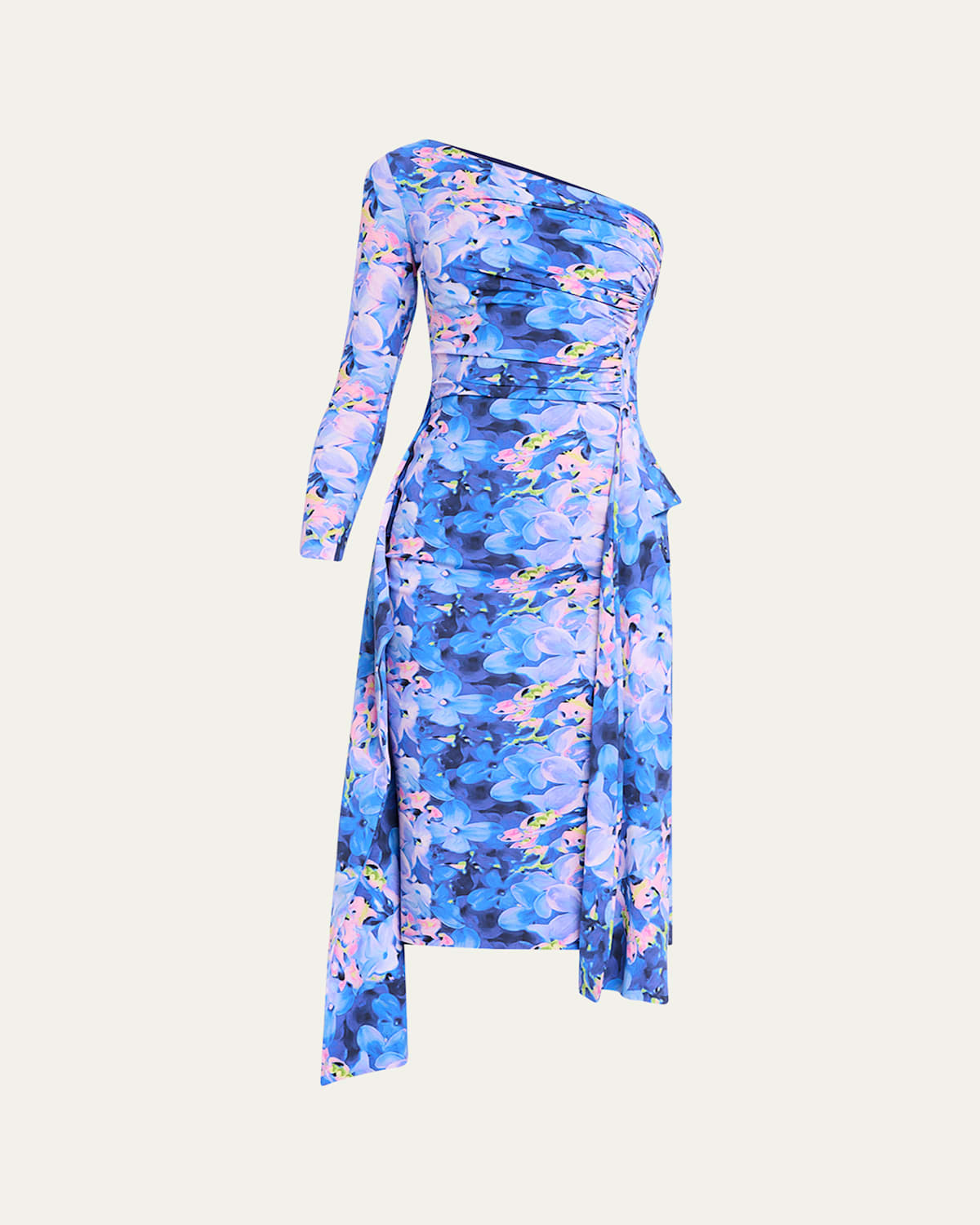 CHIARA BONI LA PETITE ROBE VISA DRAPED ONE-SHOULDER DRESS 