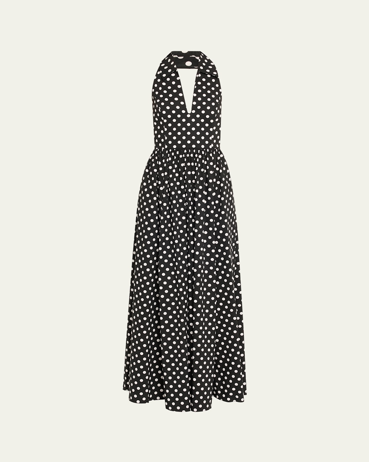 CAROLINE CONSTAS AYA OPEN-BACK COLLARED GOWN 
