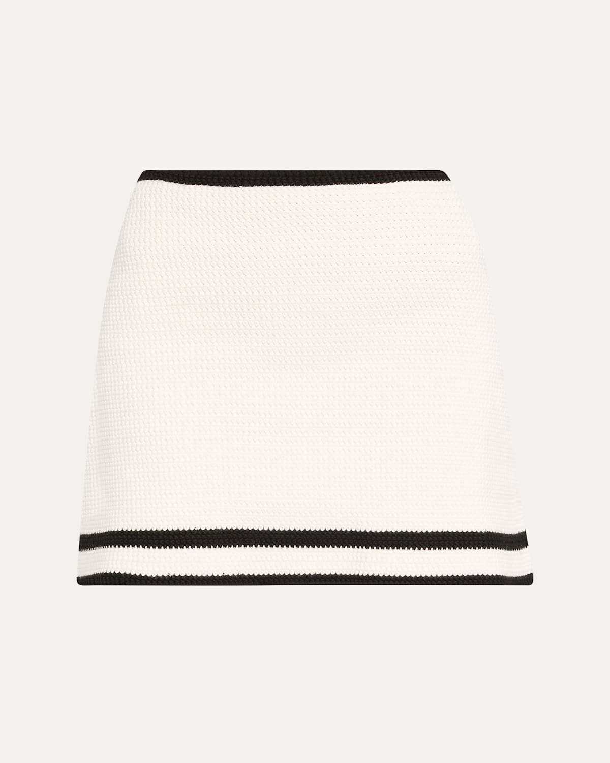 Nina Ricci Tweed Mini Skirt In Ecru Noir