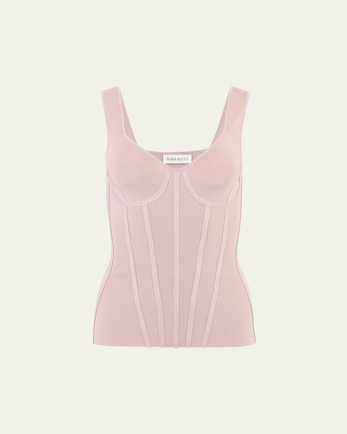 Sleeveless Corset Knit Tubular Top