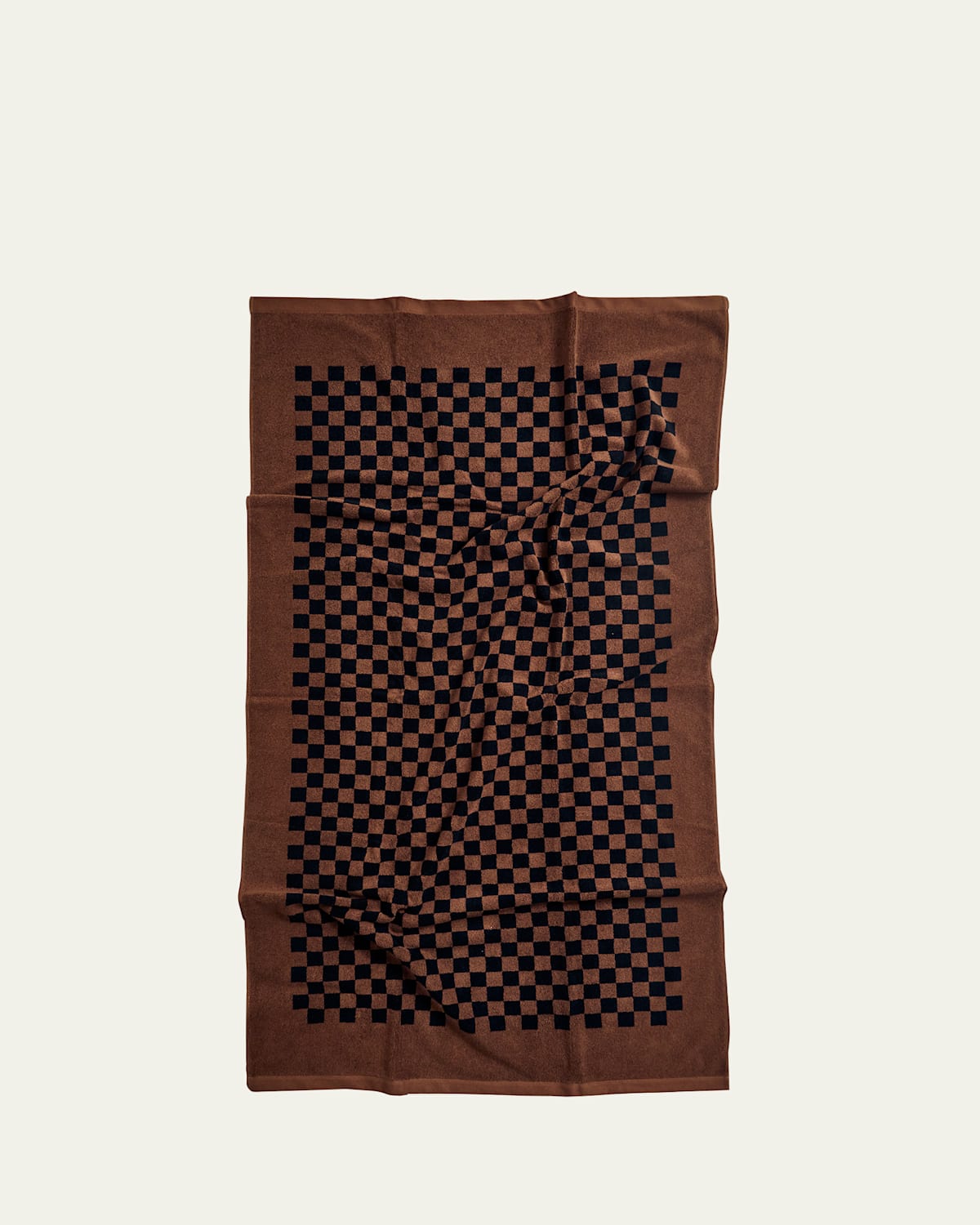 Baina Ssense Exclusive Brown & Black Pool Towel In Tabac And Noir
