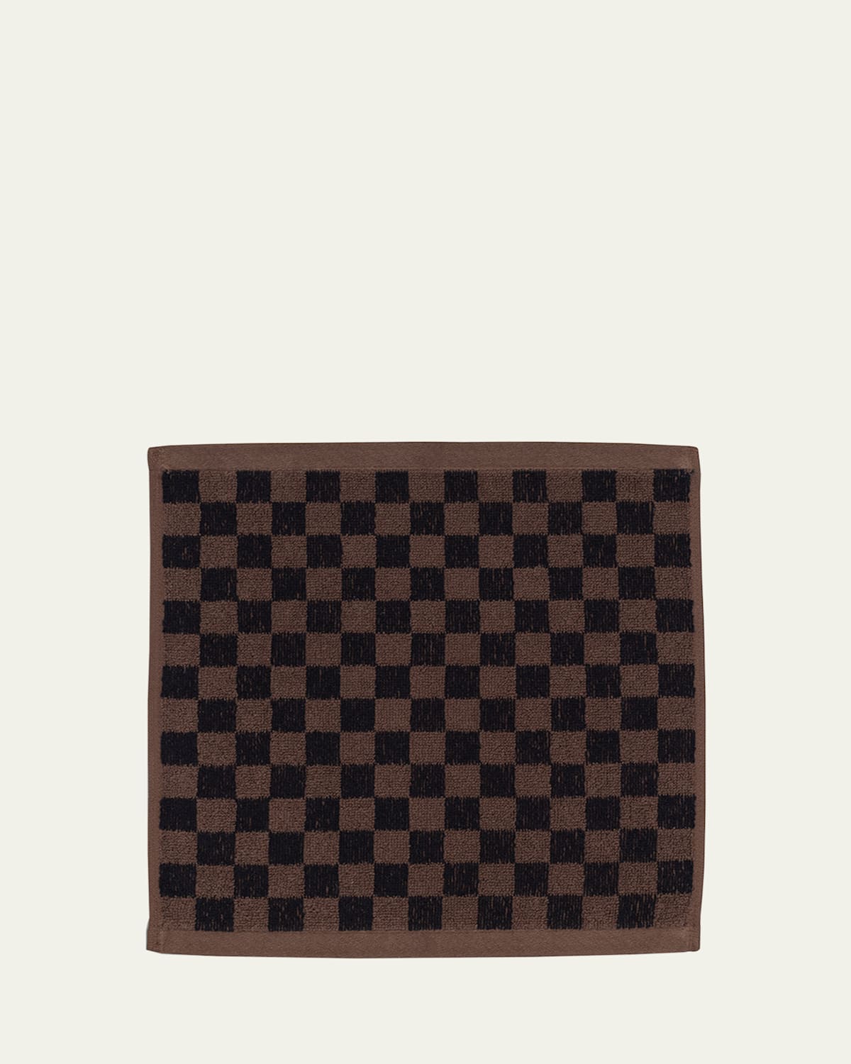 Baina Quill Face Cloth In Tabac And Noir
