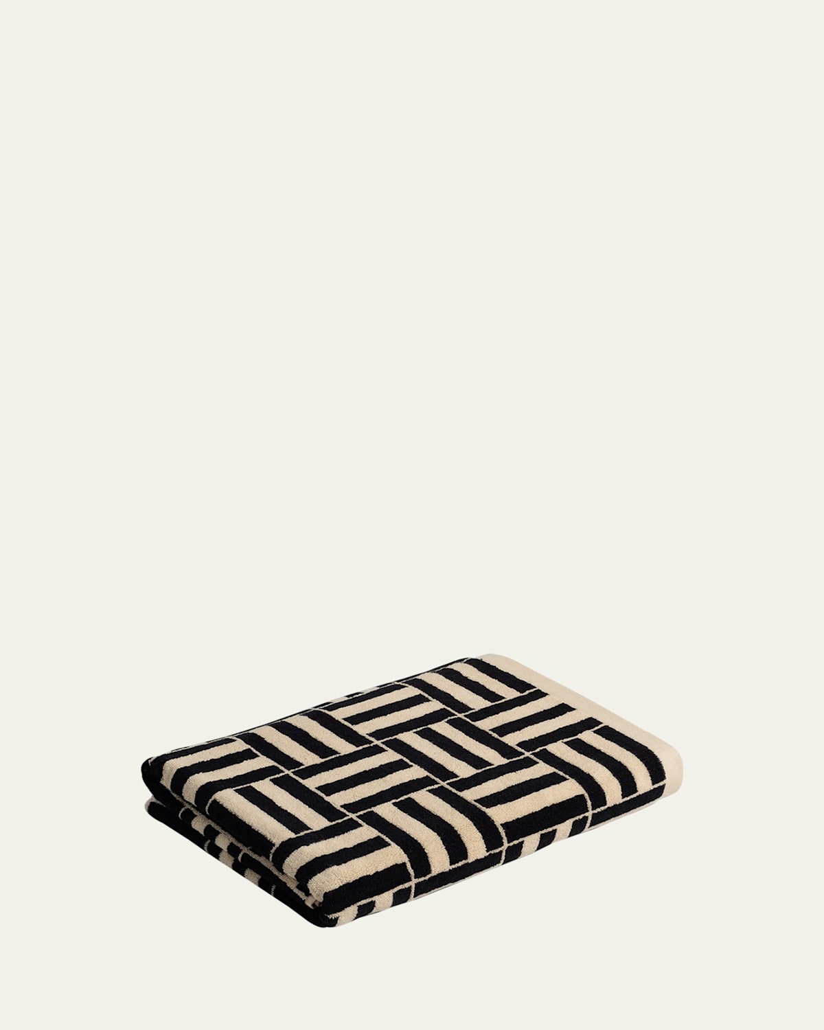 Baina Willis Beach Towel In Sand And Noir