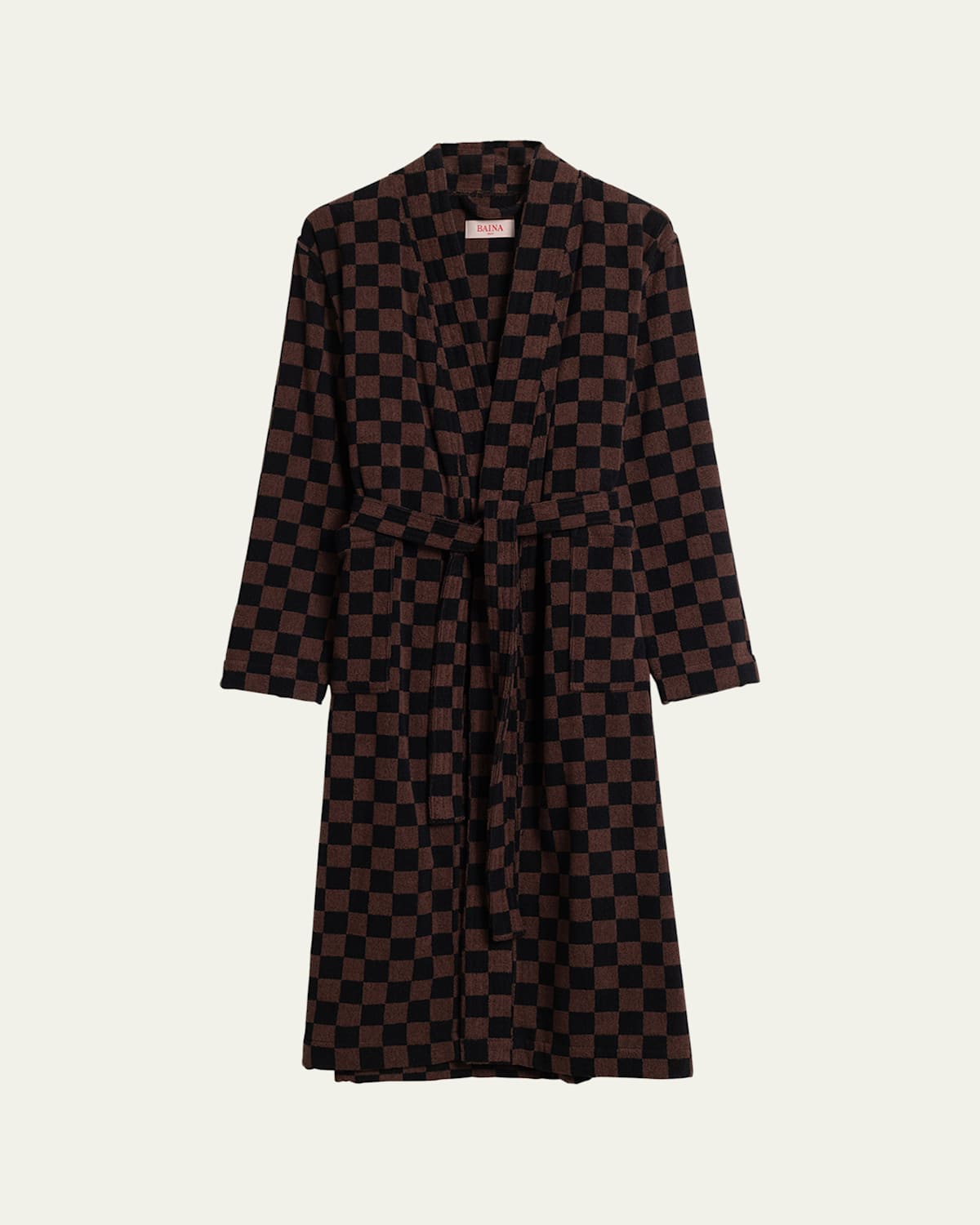 Sulis Cotton Check Bath Robe