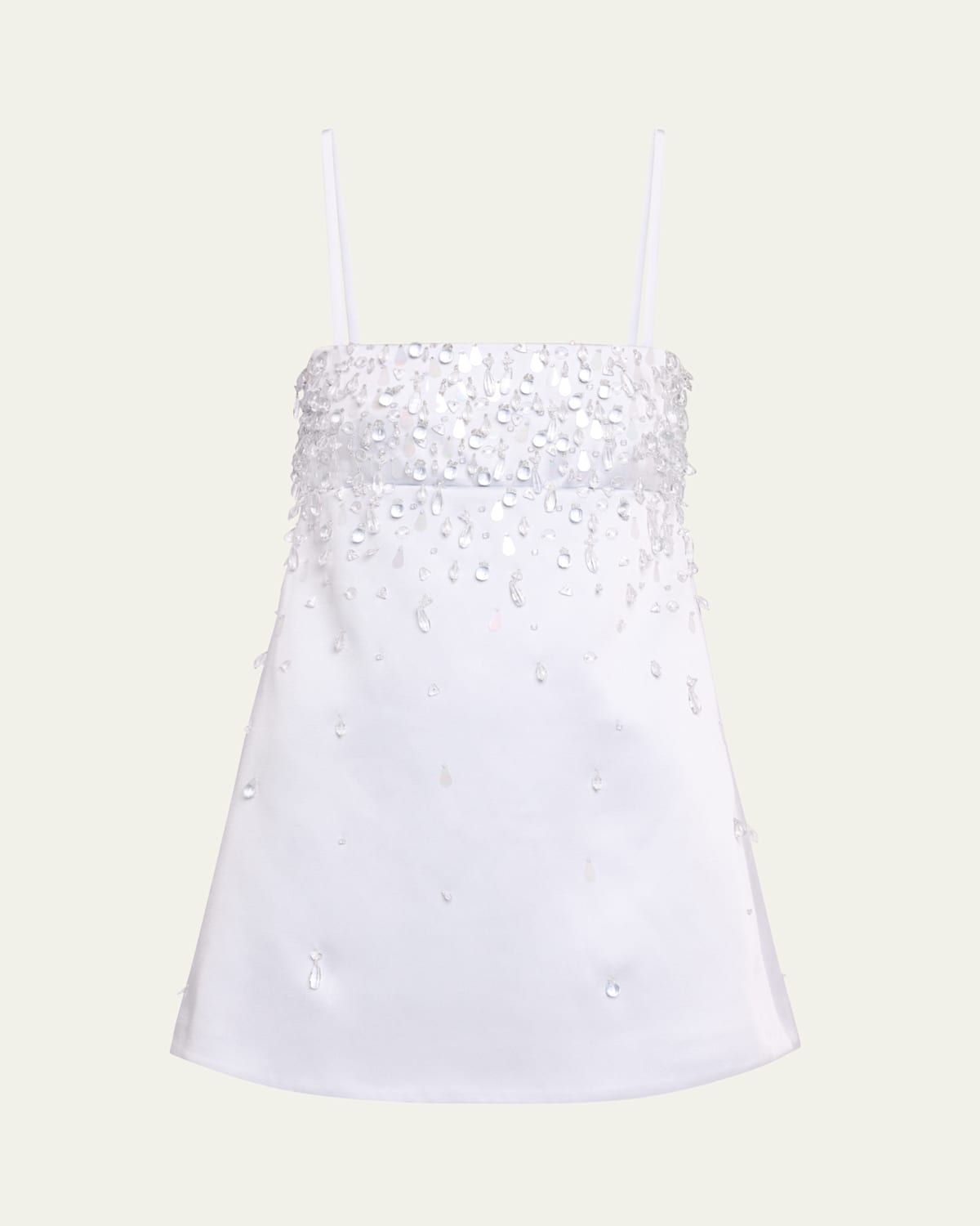 Retroféte Cornelia Embellished Shift Dress In Dove