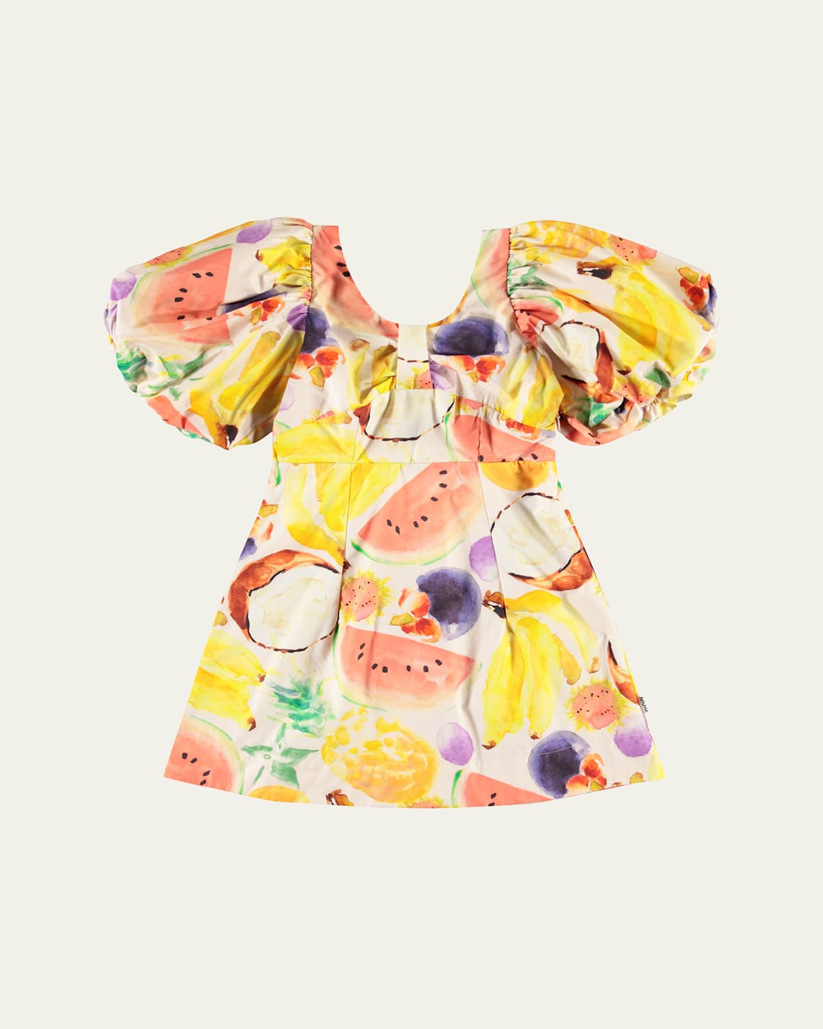 Molo Girl's Cissy Short-sleeve Dress In Fruit Salad