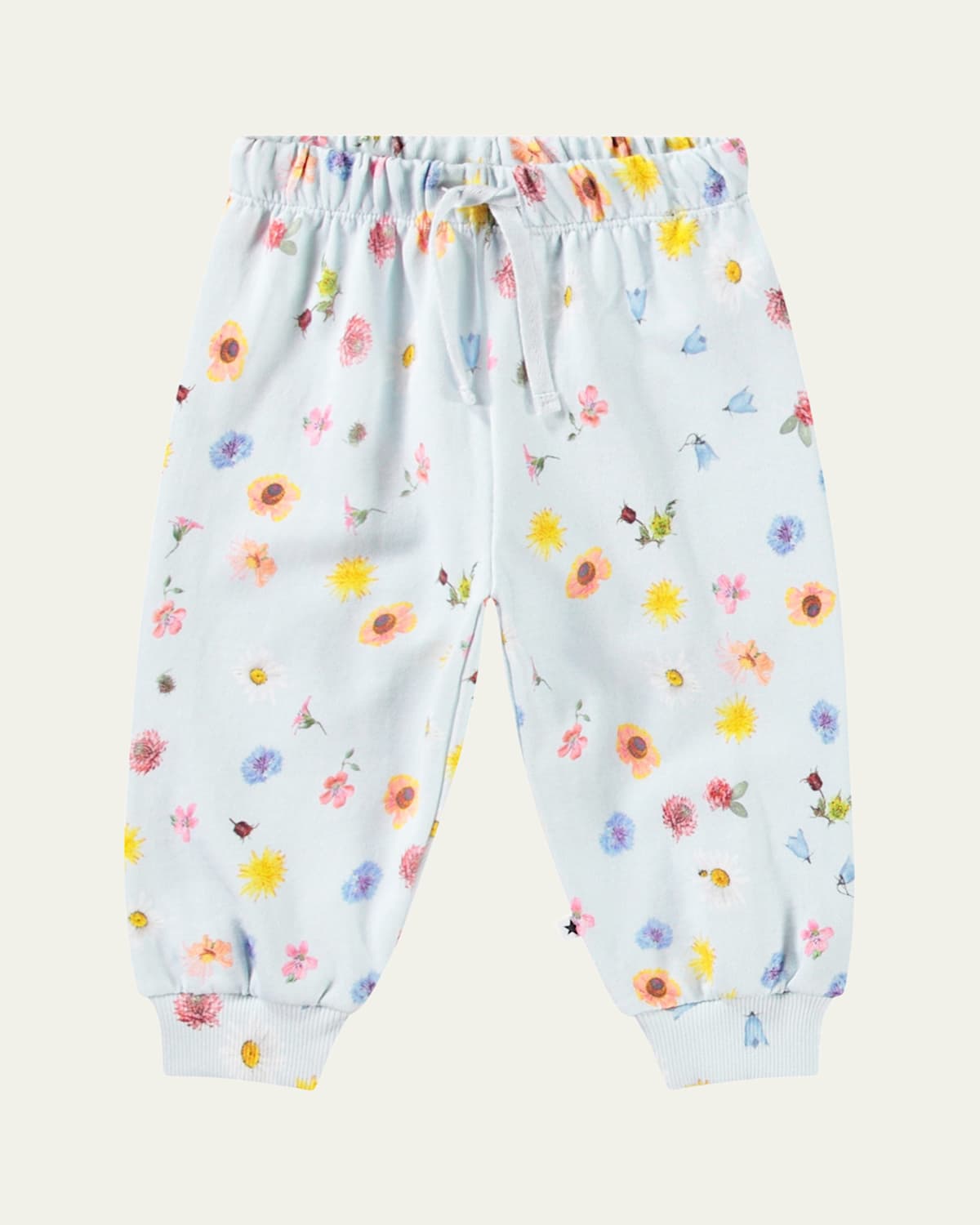 Molo Girl's Simeon Floral-print Sweatpants In Small Flowers Baby
