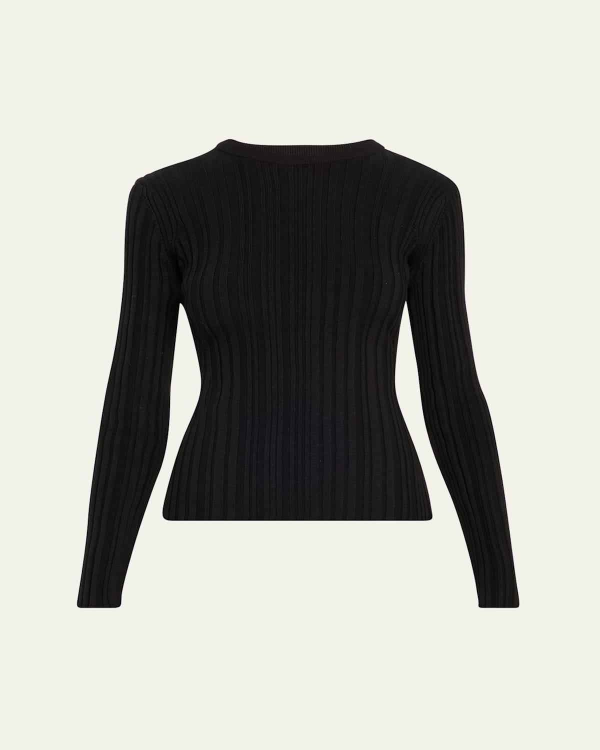 LOULOU STUDIO ELSA RIB LONG-SLEEVE TOP 