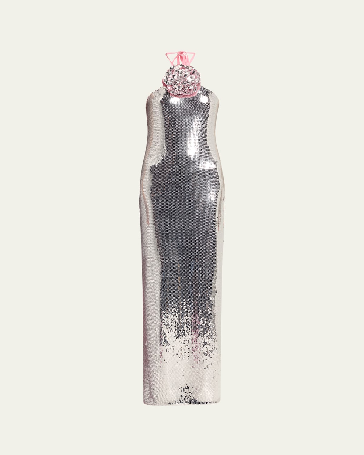 Sequined Halter Gown