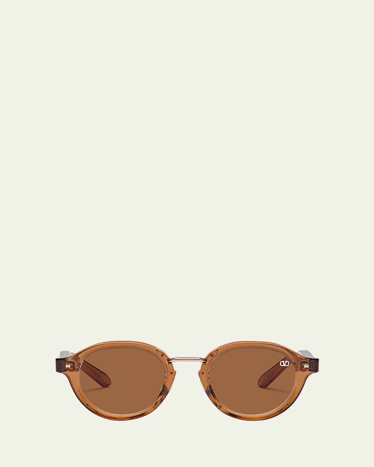 V-Essential IV Acetate & Titanium Round Sunglasses