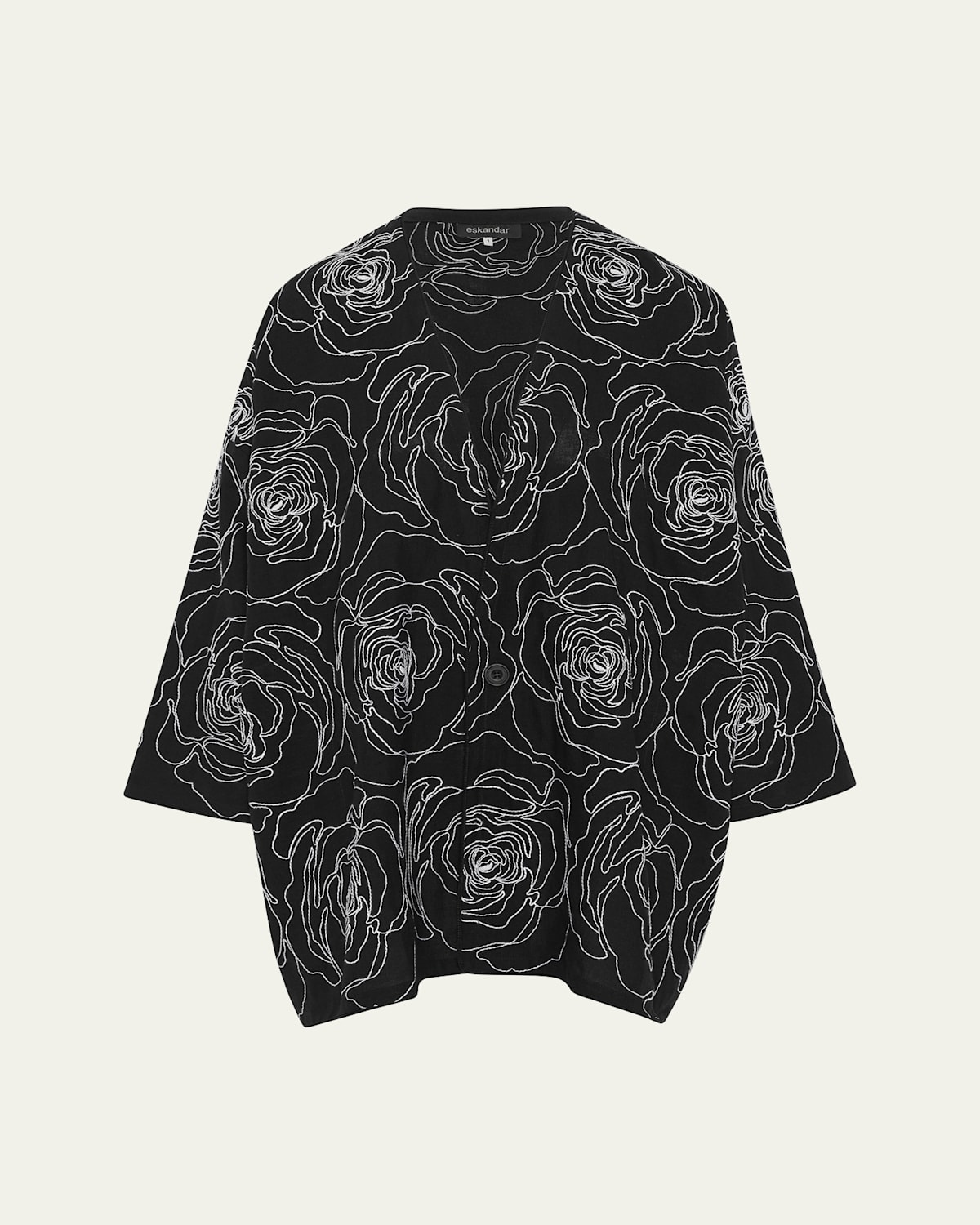 Wide A-Line V-Neck Jacket (Long Length)