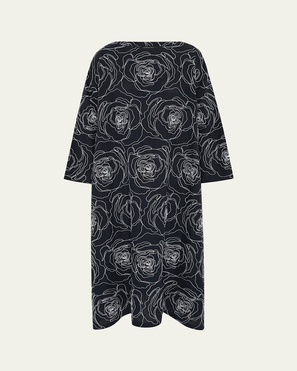 Wide A-Line Scoop-Neck Dress