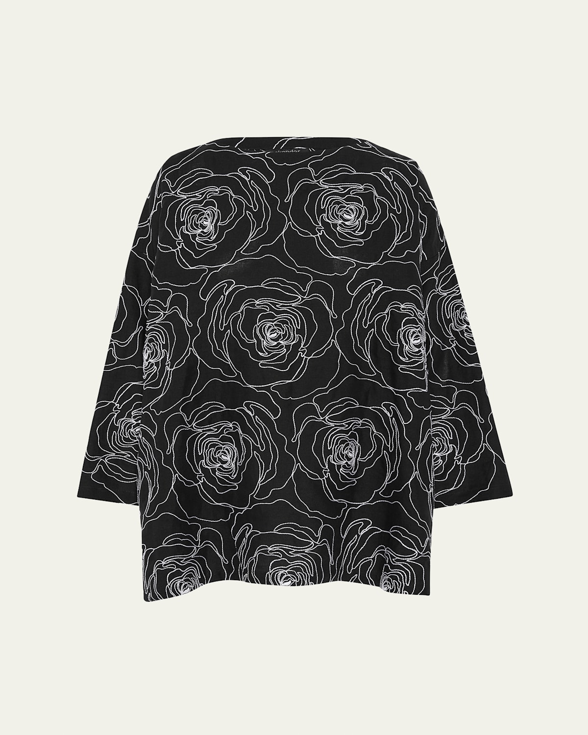 Wide A-Line Scoop-Neck Tunic (Long Length)