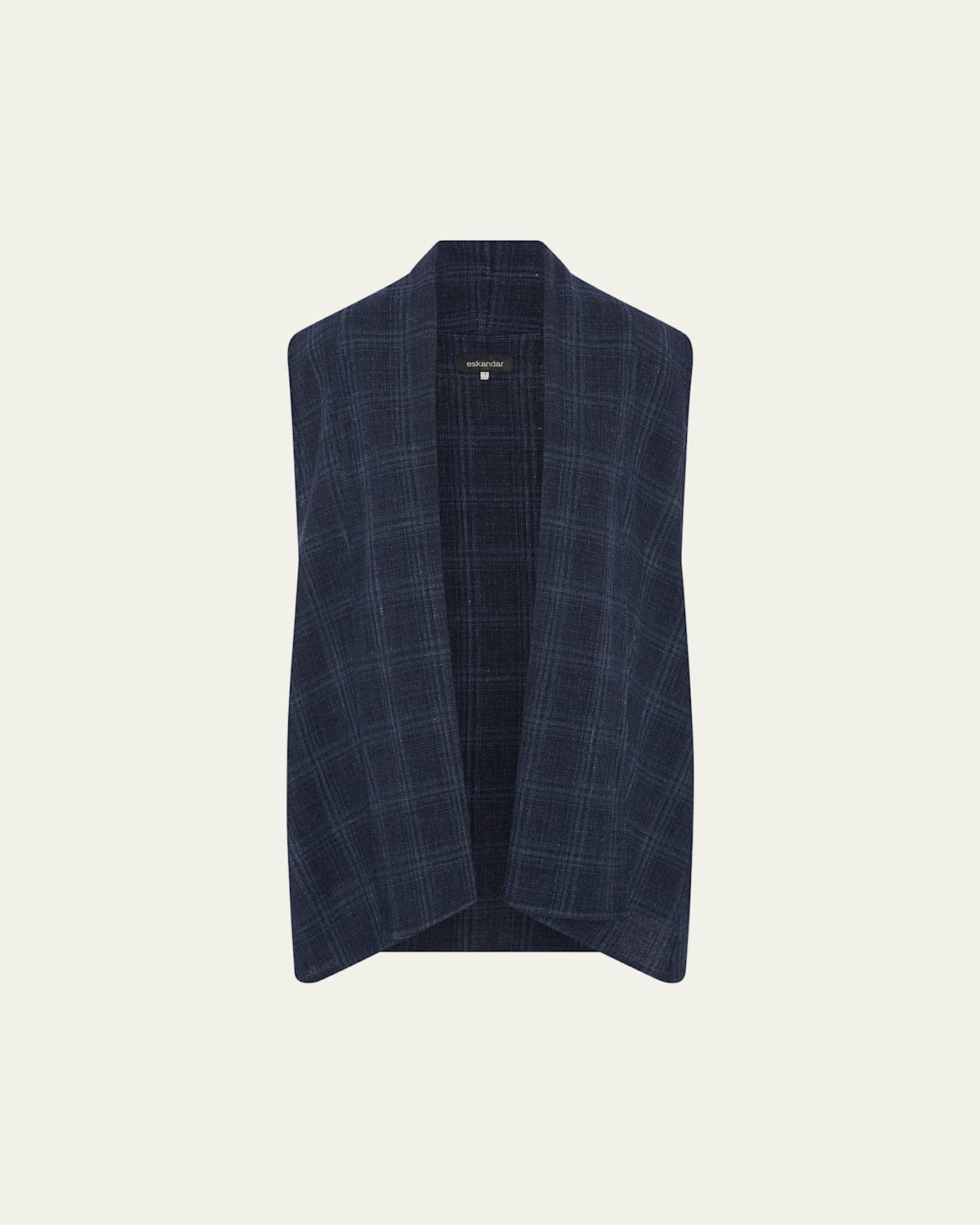 A-Line Scrunch Shawl-Collar Waistcoat (Long Length)