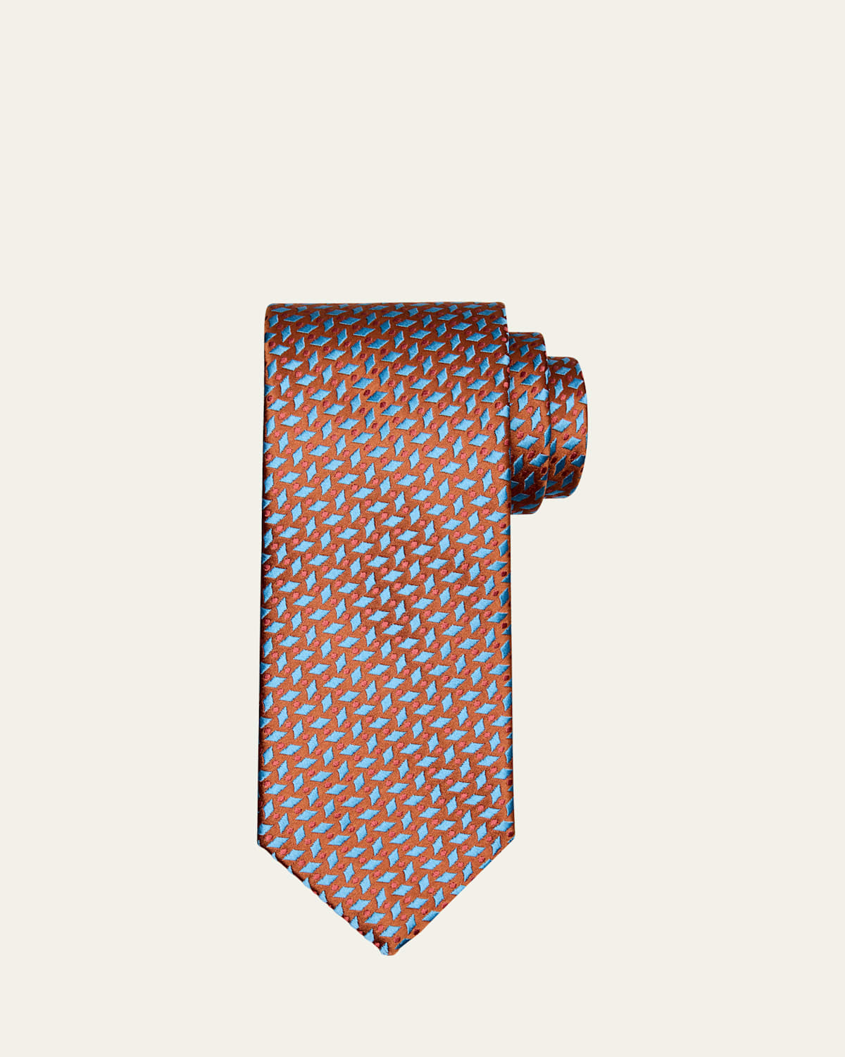 Charvet Men's Diamond Woven Silk Tie