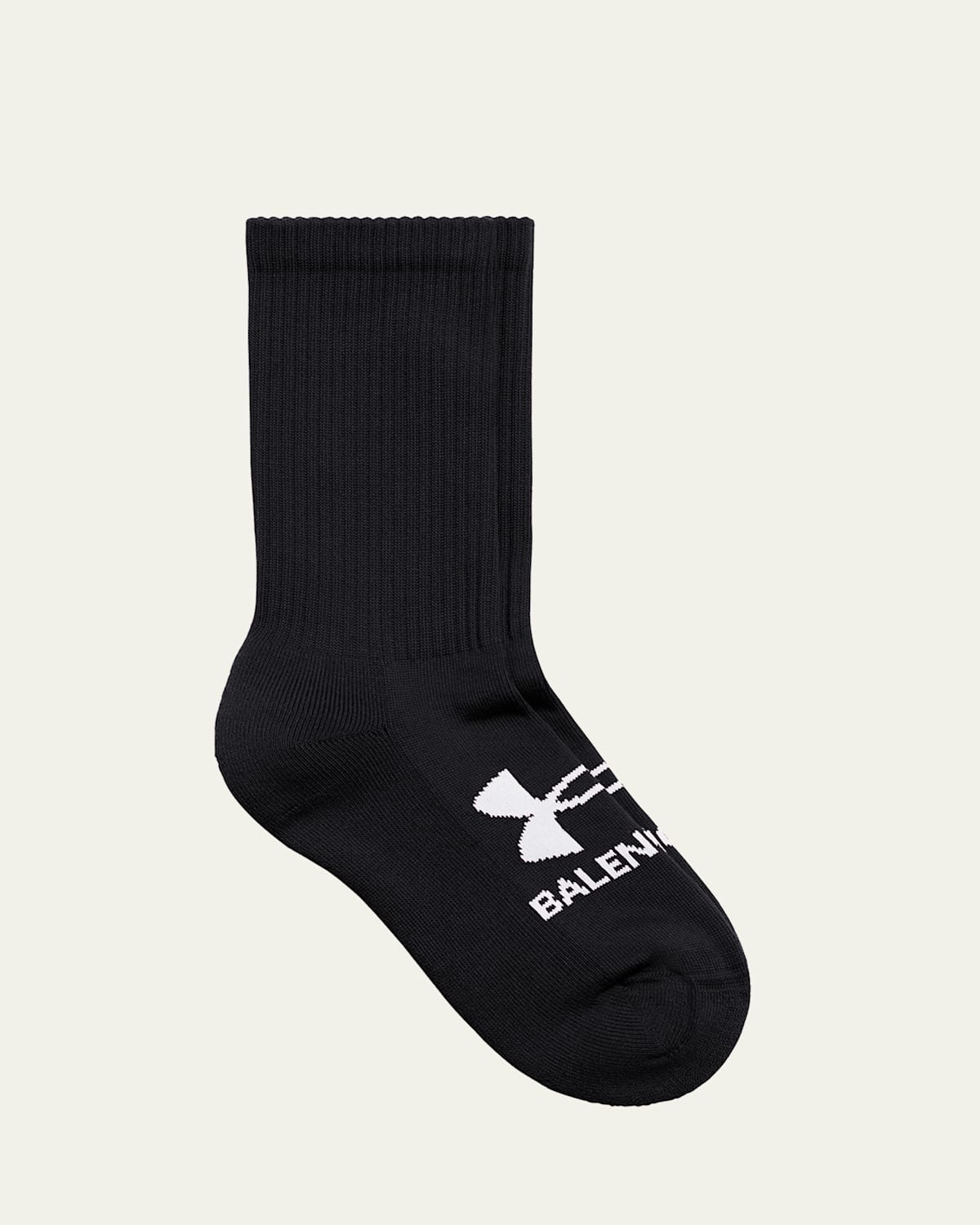 Balenciaga X Under Armour Tennis Socks In Black White